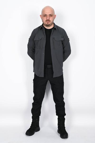 Taktikal Peçli Gömlek İSSİ Antrasit