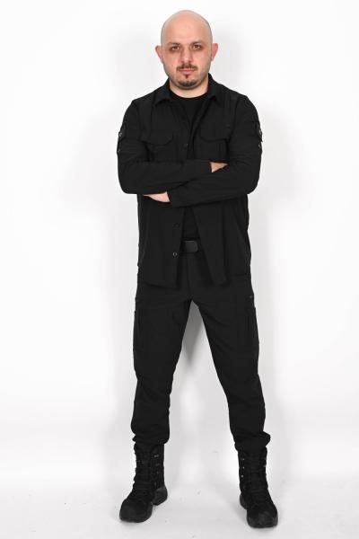 Taktikal Peçli Gömlek İSSİ Siyah