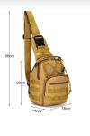 Taktikal Çapraz Sırt ve Göğüs Çantası Bej