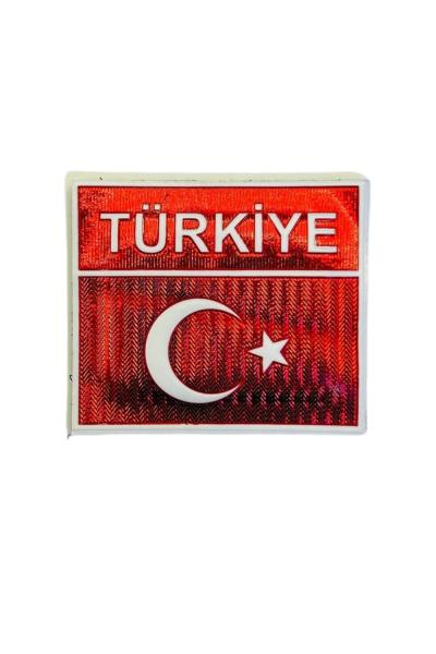 Türkiye Yazılı Bayrak Peç Beyaz
