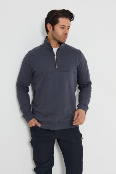 Premium Tasarım Outdoor Yarım Fermuarlı Sweat Antrasit