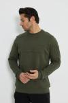 Premium Tasarım Outdoor Bisiklet Yaka Sweat Haki