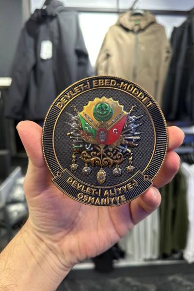 Osmanlı Özel Tasarım 3D Patch Siyah