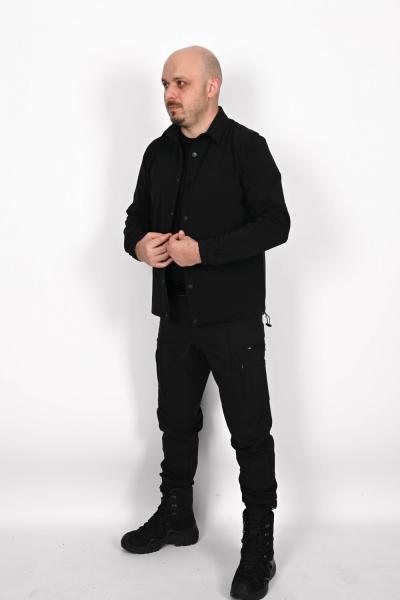 Çıtçıtlı Gömlek Ceket Siyah