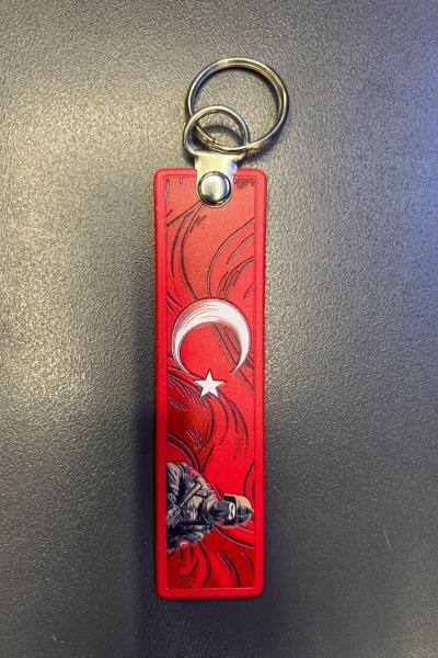 KAHROLAYIM SENDEN BAŞKA SEVERSEM Yazılı Anahtarlık Kırmızı