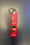 ATATÜRK 1881-1938 Temalı Anahtarlık Kırmızı