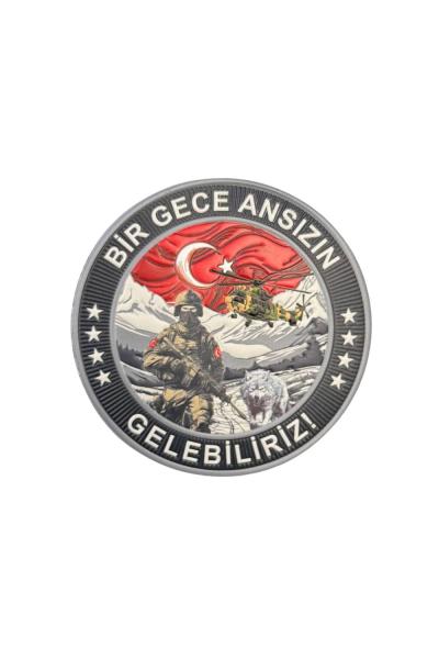 Bi Gece Ansızın Gelebiliriz Özel Tasarım Patch Siyah