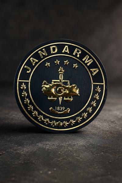 Jandarma Yazılı Koruma Patch Siyah