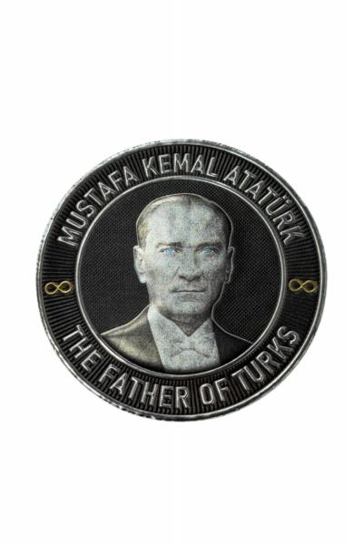 THE FATHER OF TURKS Yazılı Patch Siyah