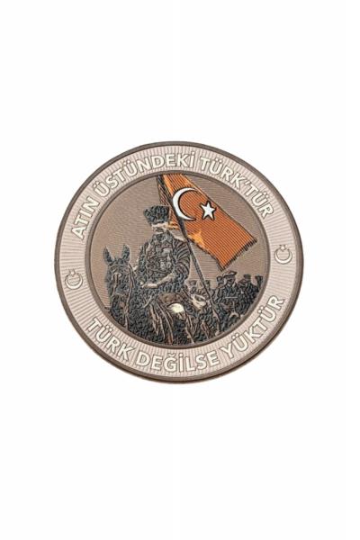 Türk Değilse Yüktür Yazılı Patch Siyah