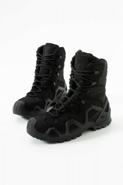 Single Sword Hakiki Deri Su Geçirmez Erkek-Kadın Taktik Kışlık Uzun Bot Siyah