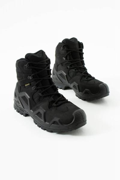 Single Sword Hakiki Deri Su Geçirmez Erkek-Kadın Taktik Kışlık Kısa Bot Siyah