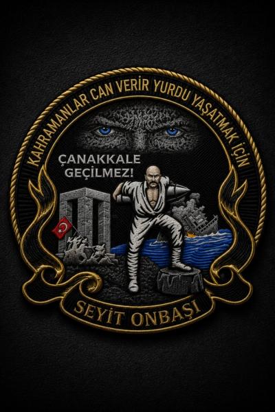 Çanakkale Geçilmez Patch Siyah