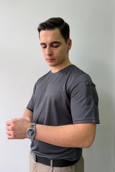 İSSİ Tactical Peçli Dry Touch Likralı Taktik Tişört  Antrasit