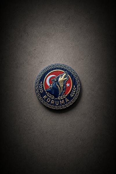 Kurt Temalı Koruma Patch Siyah