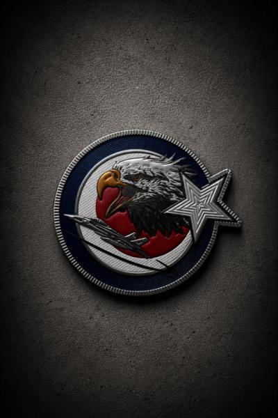Türk Yıldızı Kartal Patch Siyah