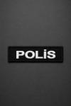Polis Yazılı Çift Patch Siyah