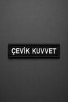 Çevik Kuvvet Yazılı Çift Patch Siyah