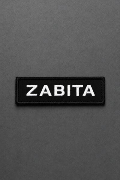 Zabıta Yazılı Çift Patch Siyah