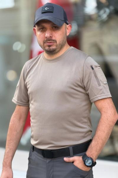 İSSİ Tactical Peçli Dry Touch Likralı Taktik Tişört  Çöl