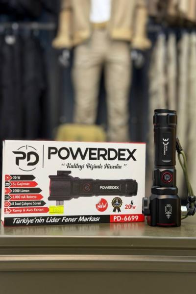POWERDEX 2000 Lümen Fener Siyah