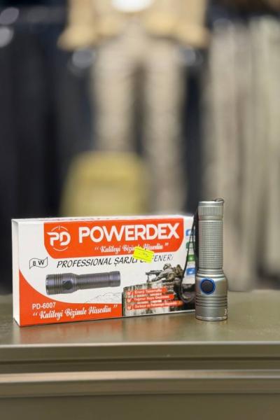 POWERDEX 8W LED Fener Siyah