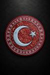 İşlemeli Türk Bayrağı Kırmızı
