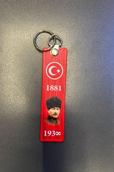 ATATÜRK 1881-1938 Temalı Anahtarlık Kırmızı