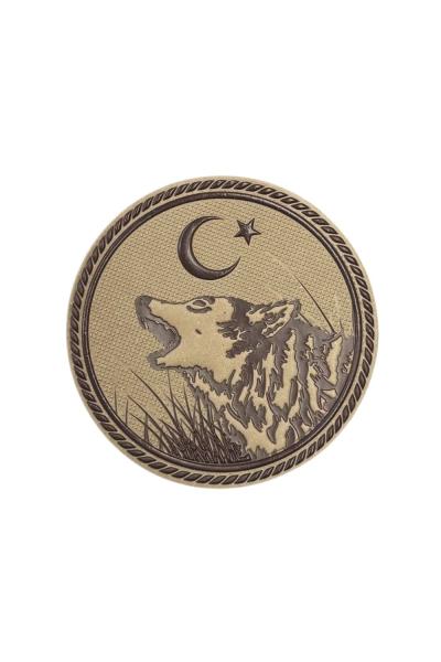 Ay Yıldız Kurt Tasarım Patch Çöl