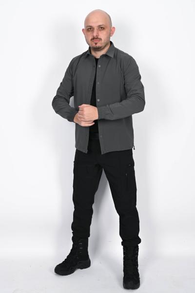 Çıtçıtlı Gömlek Ceket Antrasit