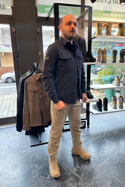 İSSİ Battal Boy Taktikal Peçli Gömlek Lacivert