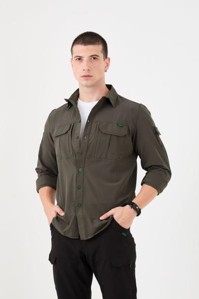 İSSİ Battal Boy Taktikal Peçli Gömlek Haki