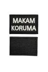 Makam Koruma Yazılı Patch Siyah