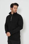 Premium Tasarım Outdoor Yarım Fermuarlı Sweat Siyah