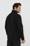 Premium Tasarım Outdoor Yarım Fermuarlı Sweat Siyah