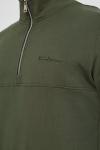 Premium Tasarım Outdoor Yarım Fermuarlı Sweat Haki