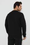Premium Tasarım Outdoor Bisiklet Yaka Sweat Siyah