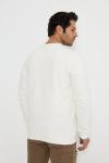 Premium Tasarım Outdoor Bisiklet Yaka Sweat Beyaz