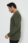 Premium Tasarım Outdoor Bisiklet Yaka Sweat Haki
