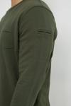 Premium Tasarım Outdoor Bisiklet Yaka Sweat Haki
