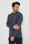Premium Tasarım Outdoor Bisiklet Yaka Sweat Antrasit