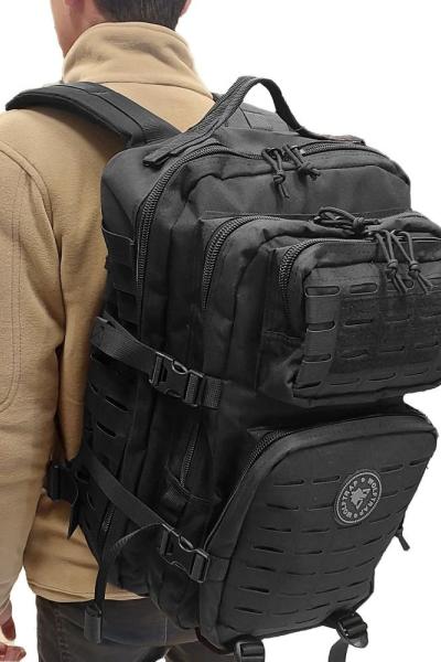 Siyah 45 Litre Kamp ve Outdoor Taktik Sırt Çantası Siyah