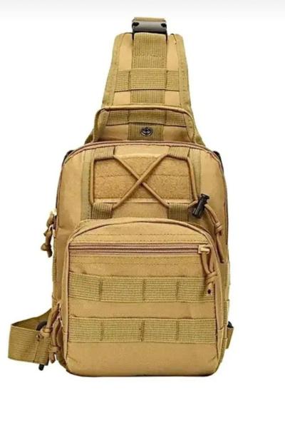 Taktikal Çapraz Sırt ve Göğüs Çantası Bej