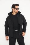 Taktikal Softshell Kışlık Mont İSSİ Siyah
