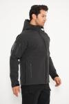 Taktikal Softshell Kışlık Mont İSSİ Antrasit