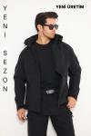 Taktikal Softshell Kışlık Mont İSSİ Siyah