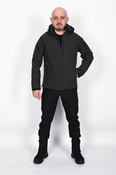 Taktikal Softshell Kışlık Mont İSSİ Antrasit