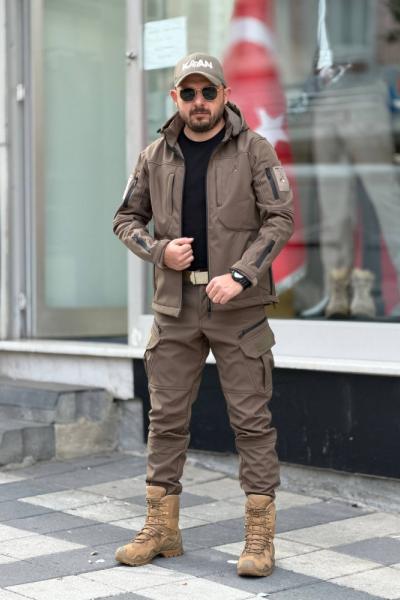 Taktikal 3lü Pro Kışlık Kombin Toprak Renk