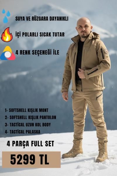 Taktikal 4'lü Kışlık Profesyonel Kombin