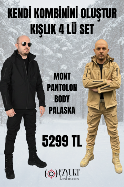 Taktikal 4'lü Kışlık Profesyonel Kombin